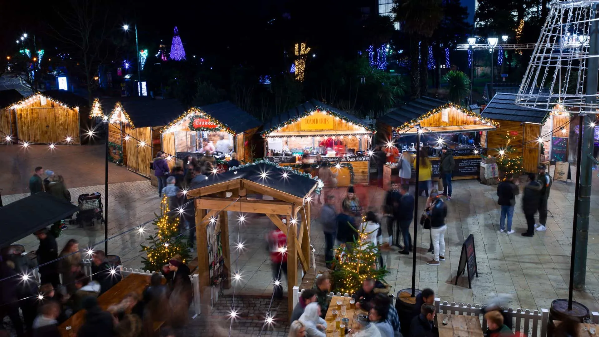 Alpine Market in Bournemouth Town Centre square