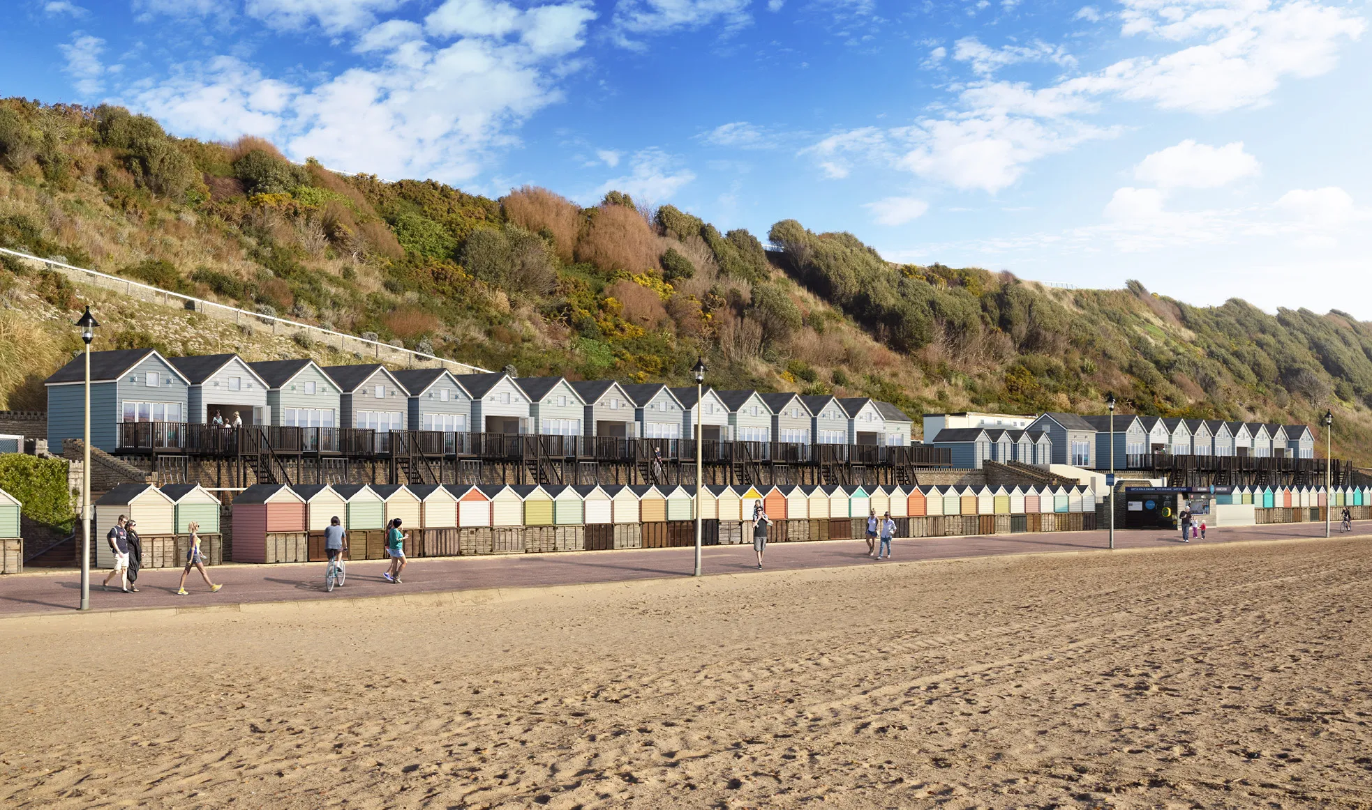 Artists CGI impression of new beach lodges