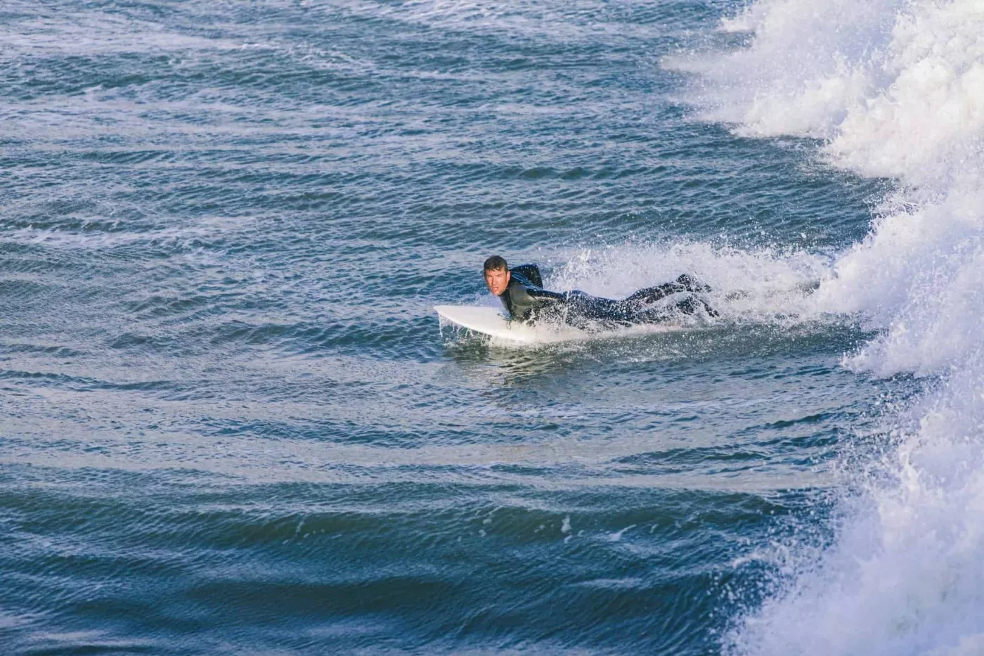 Surfer on a surf board in the water