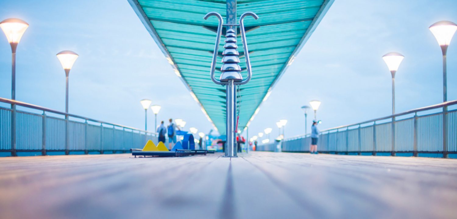 View of Bournemouth pier taken from street level